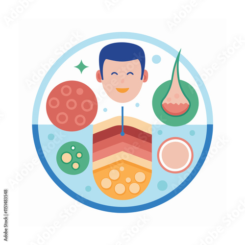 Skin conditions vector illustration