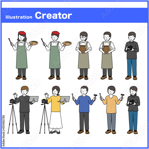 職業　クリエーター　人物セット