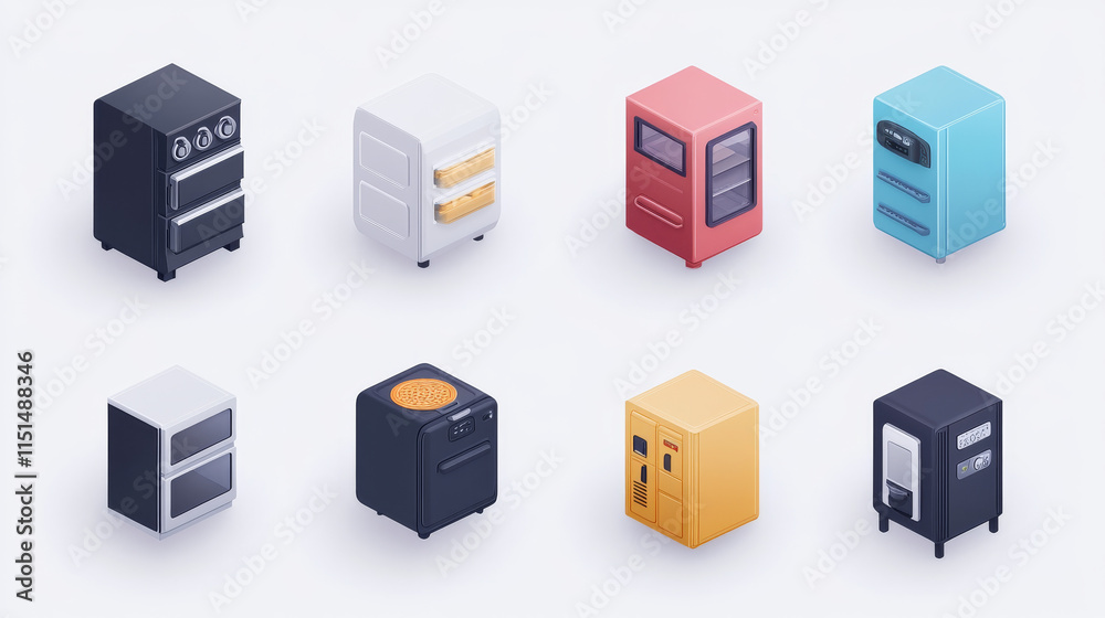 Freez icon. Refrigerator freezer in interior for food compact and commercial portable fridges vector thin line symbols Freez icon. Refrigerator freezer in interior for food compact and commercial portable fridges vector thin line symbols