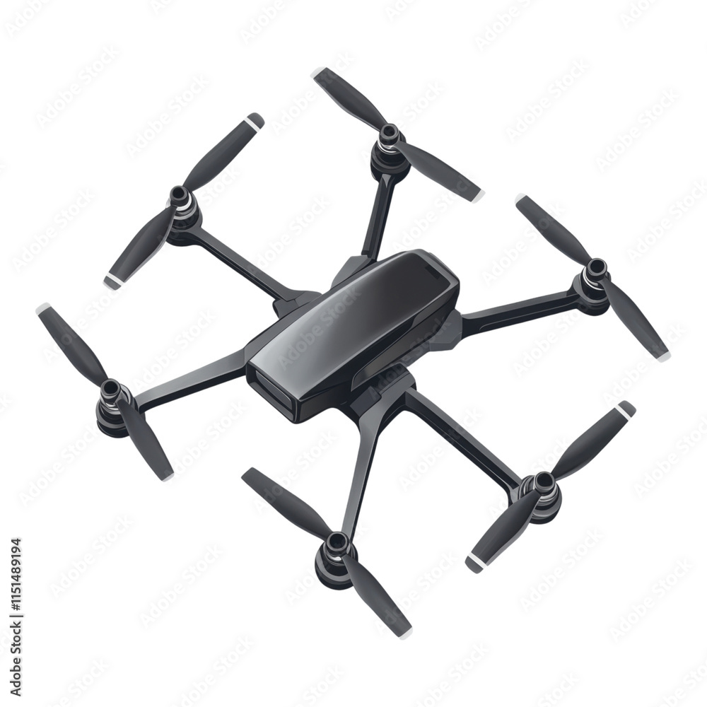 Minimalist drone icon featuring spinning propellers, designed with a transparent background for versatile use in digital projects Minimalist drone icon featuring spinning propellers, designed with a transparent background for versatile use in digital projects