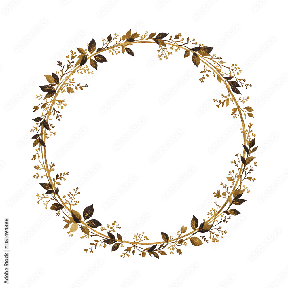 Obraz premium Luxury flowers border circle