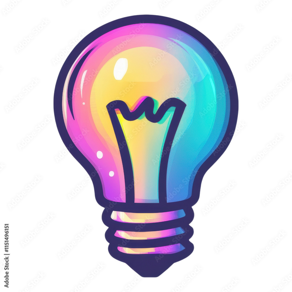 Lightbulb Icon for Idea Representation, PNG format, transparent background, ideal for creative projects and digital design applications Lightbulb Icon for Idea Representation, PNG format, transparent background, ideal for creative projects and digital design applications