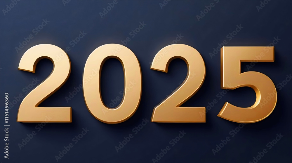 Dark style, Happy New Year 2025 Typography Dark style, Happy New Year 2025 Typography