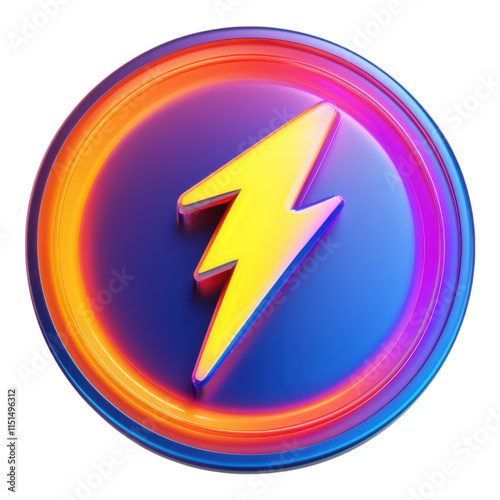 Free Download Lightning Bolt Icon for Quick Charging, Energetic design, Transparent background, Ideal for tech applications, Modern and sleek appearance - GFXLoad