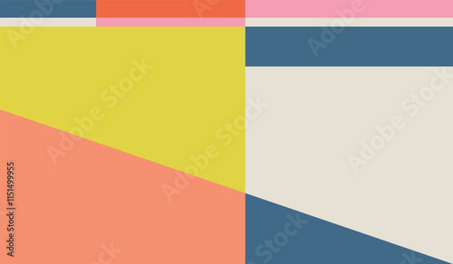 Free Download Simple with vintage colors shapes geometric vector background design - GFXLoad