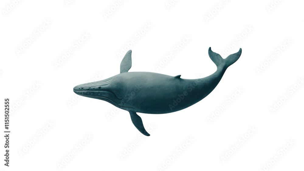 Fototapeta premium Majestic whale gliding through tranquil ocean waters