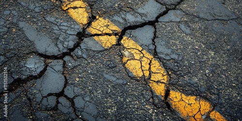 Cracked roads can pose significant dangers, highlighting the risks of driving on a dangerous road filled with multiple cracks that can affect vehicle safety.