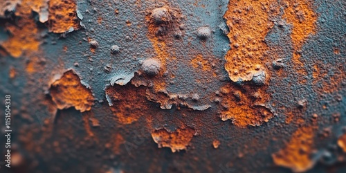 Close up photo of a rusty metal surface texture, showcasing the intricate details of the rust. Ideal for designers seeking unique rusty metal surface texture inspiration. photo