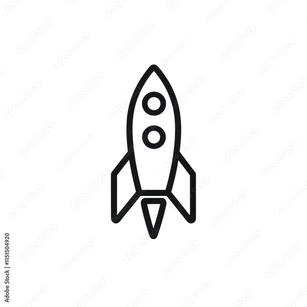 Modern rocket icon, sleek design, transparent background, ideal for tech and innovation themes, versatile for various digital applications Modern rocket icon, sleek design, transparent background, ideal for tech and innovation themes, versatile for various digital applications