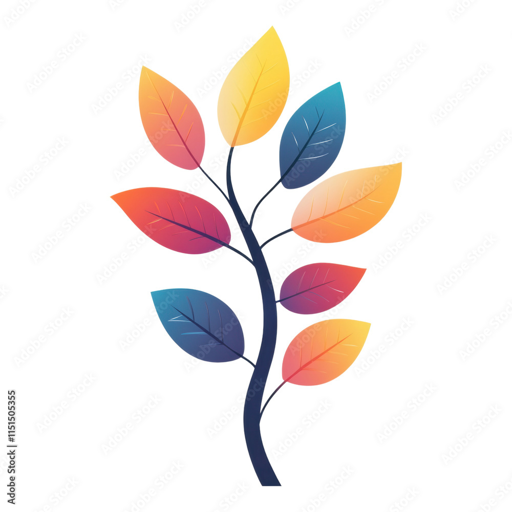 Scalable growth plant icon, vibrant green leaves, clear outline, ideal for eco-friendly designs, presentations, and digital applications