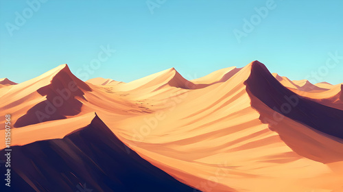 Majestic Desert Dunes: Arid Landscape Photography