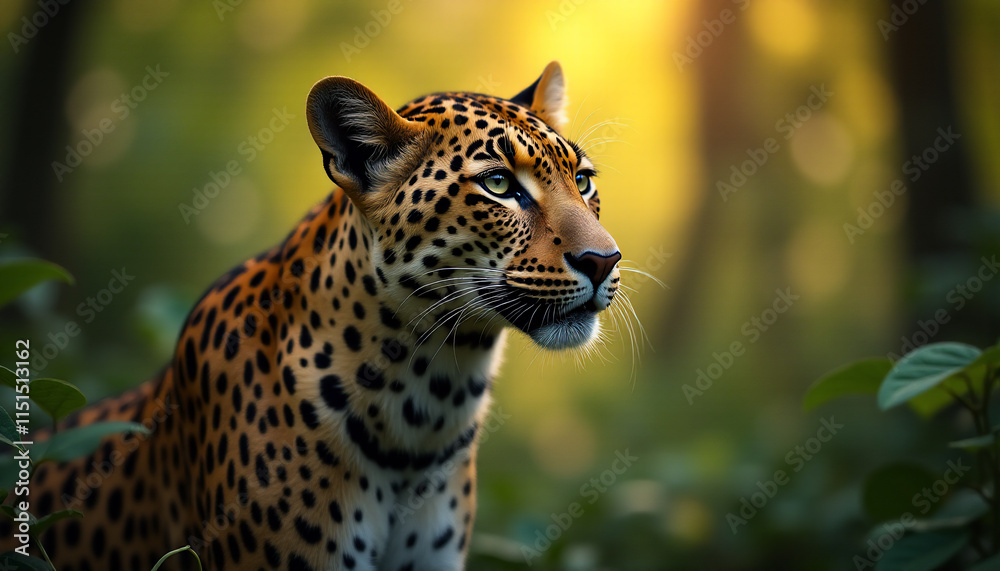 Naklejka premium Close-up portrait of a leopard
