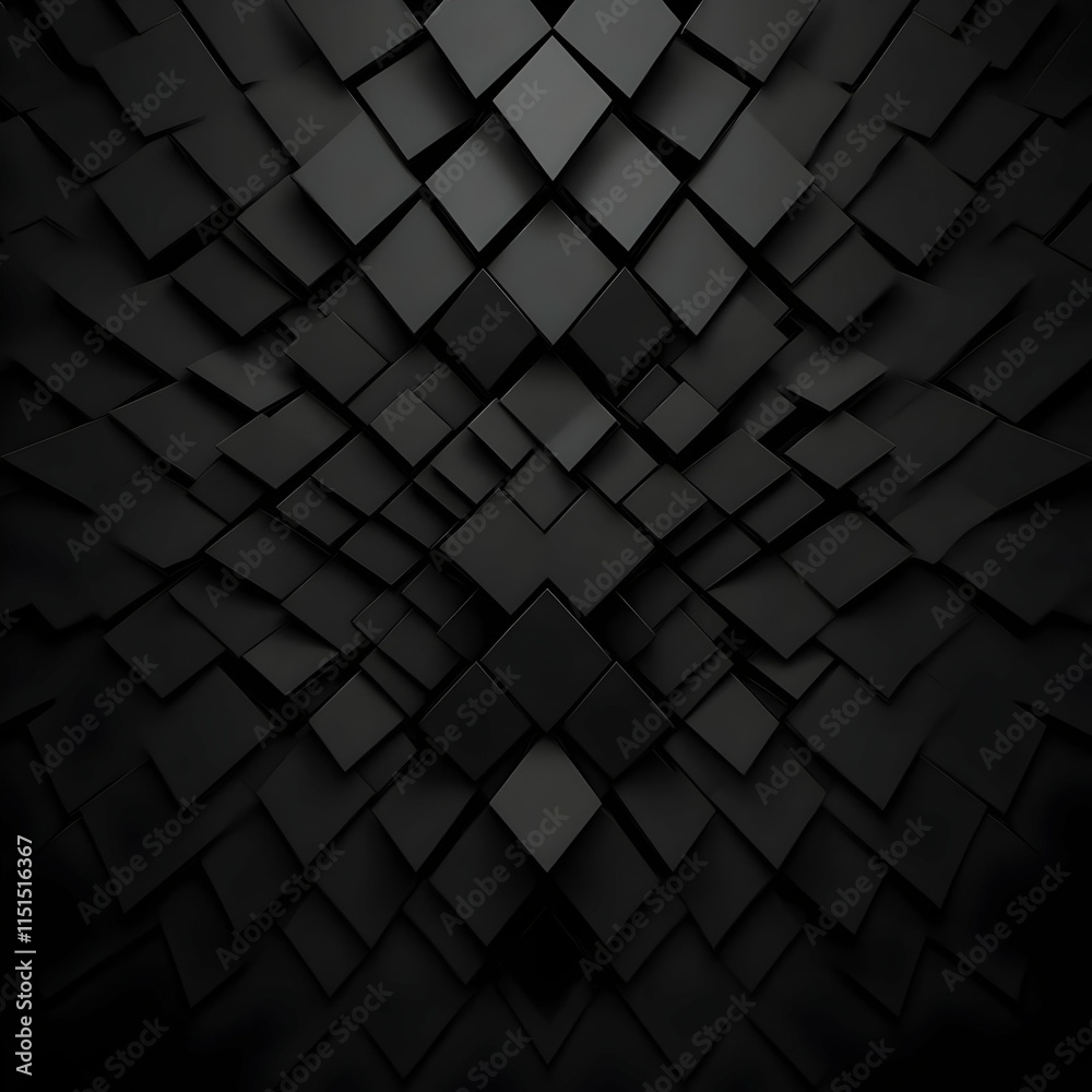 Dark Abstract 3D Cube Background Dark Abstract 3D Cube Background