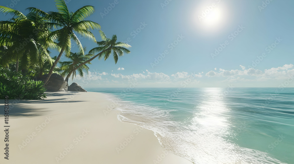 Tranquil Tropical Beach: Idyllic Island Getaway Tranquil Tropical Beach: Idyllic Island Getaway