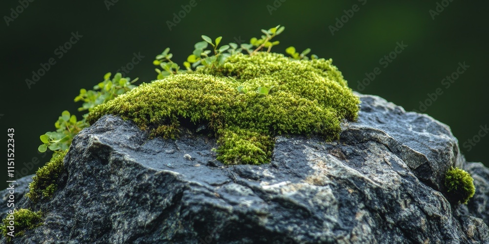 Close up image of a rock covered with moss, showcasing the intricate details of the moss on the rock. This rock, adorned with lush moss, emphasizes the beauty of nature s textures. Close up image of a rock covered with moss, showcasing the intricate details of the moss on the rock. This rock, adorned with lush moss, emphasizes the beauty of nature s textures.