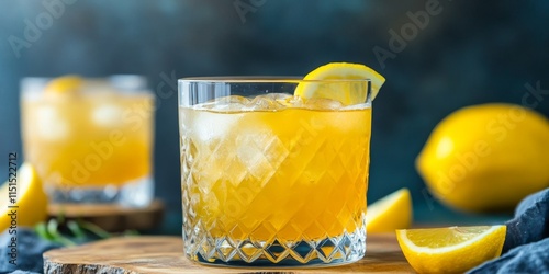 Refreshing Bourbon Gold Rush Cocktail made with zesty lemon, offering a delightful and boozy twist. This Bourbon Gold Rush Cocktail is perfect for a vibrant gathering or relaxing evening. photo
