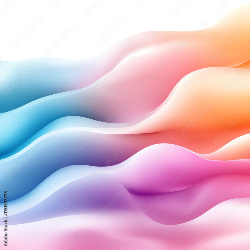 Abstract wavy background with smooth gradients in blue, pink, and orange tones for creative design projects. Abstract wavy background with smooth gradients in blue, pink, and orange tones for creative design projects.