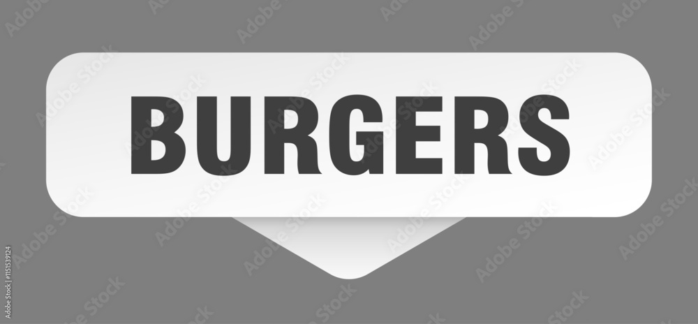 BURGERS button, banner, sign, sticker BURGERS button, banner, sign, sticker