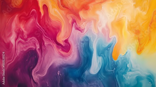 Fluid colorful gradients creating serene abstract transitions. Generative AI