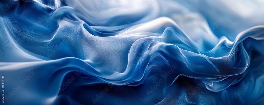 Fototapeta premium Fluid gradients blending into smooth, flowing abstract forms. Generative AI
