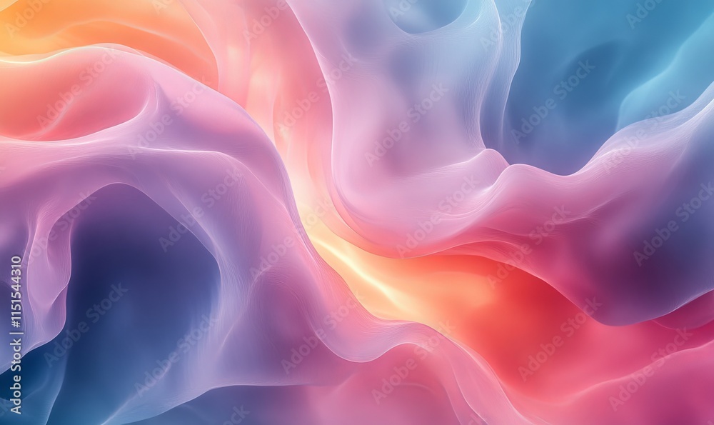 Obraz premium Abstract clouds merging into soft, dreamy gradients. Generative AI