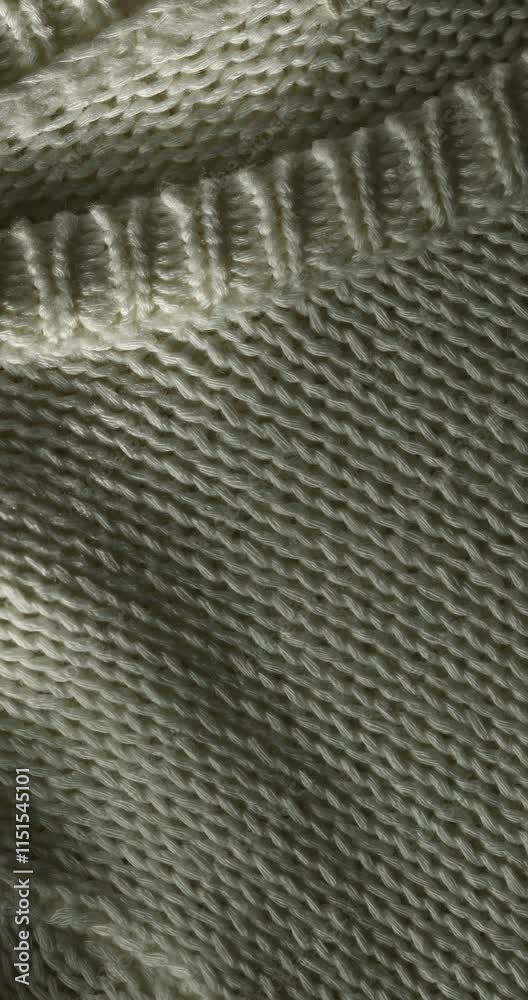 Detailed View of Cream Knitted Fabric with Ribbed Design Detailed View of Cream Knitted Fabric with Ribbed Design