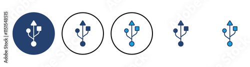 Usb icon vector. Flash disk icon vector