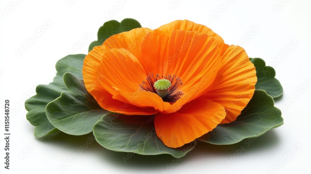 close up of a vibrant orange poppy flower close up of a vibrant orange poppy flower