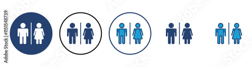 Toilet icon vector. restrooms icon vector. bathroom sign. wc, lavatory