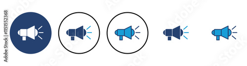Megaphone icon vector. Loudspeaker icon vector.