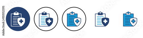 Medical insurance icon vector. health insurance icon