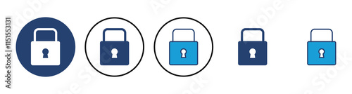 Lock icon vector. Padlock icon vector. Encryption icon. Security symbol