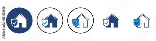 house insurance icon vector. house protection icon.