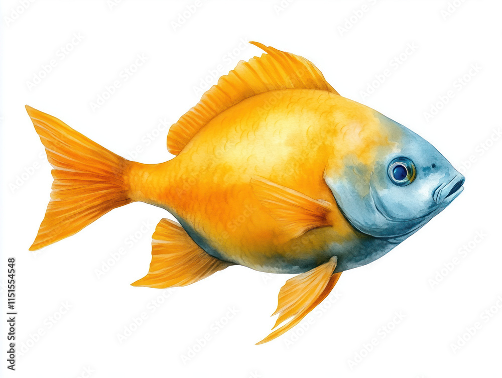 Fototapeta premium goldfish isolated on white