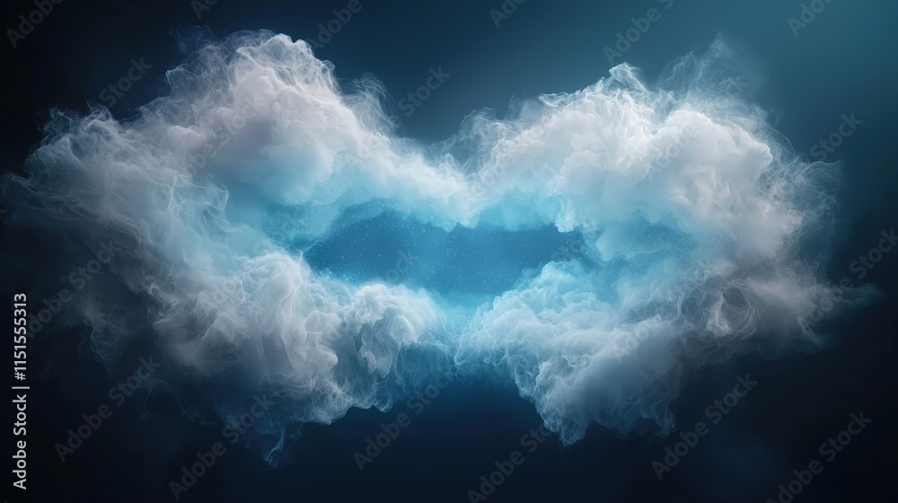 Obraz premium Ethereal Blue and White Cloud Formation Background