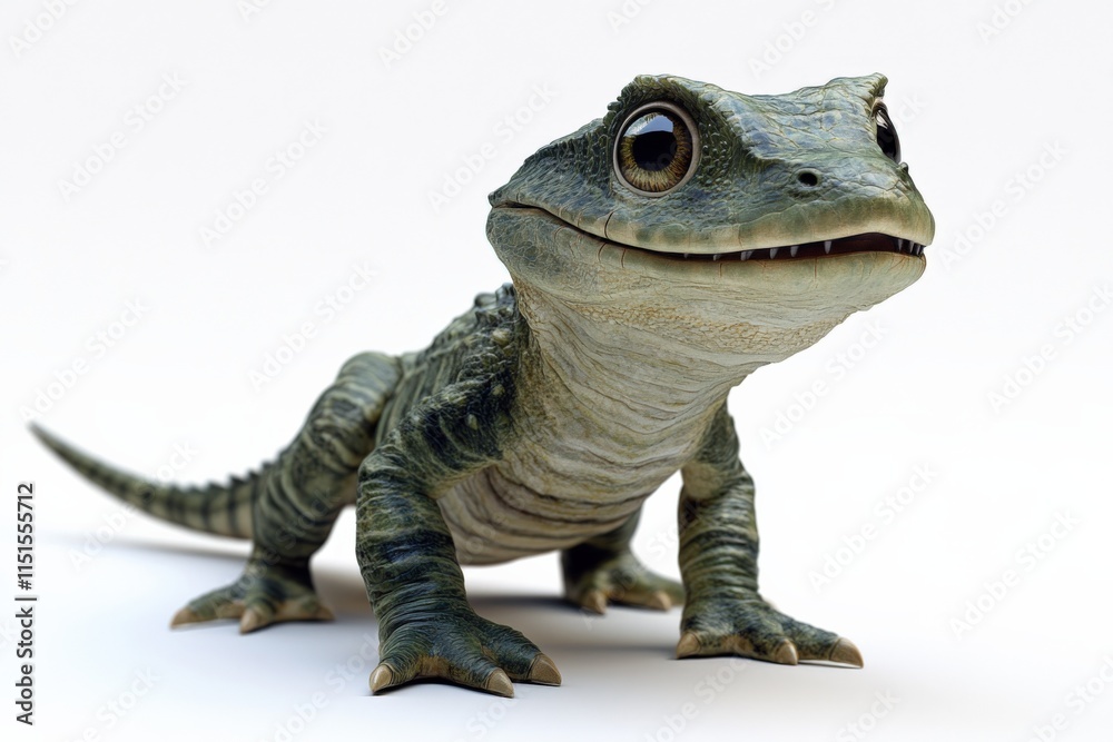 Obraz premium a lizard standing on a white background