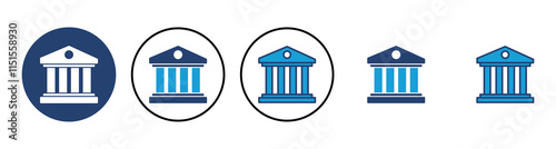 Bank icon vector. bank vector icon, museum, university