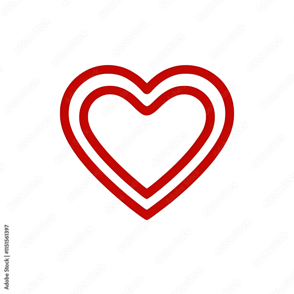 red heart outline isolated on transparent background red heart outline isolated on transparent background