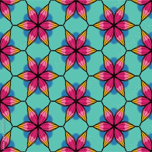 Cute Floral fabric pattern seamless background