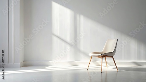 Modern Chair in Sunlit Room with Minimalist Decor