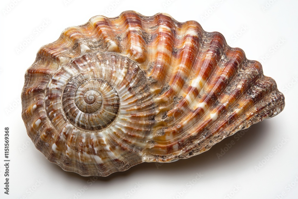 close up of a shell on white background close up of a shell on white background