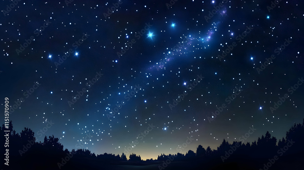 Majestic Night Sky: Starry Landscape Photography Majestic Night Sky: Starry Landscape Photography