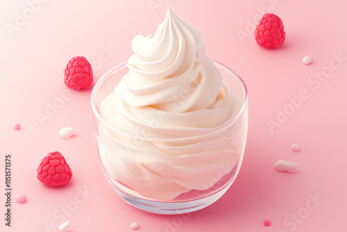 National Whipped Cream Day. January 5. Holiday illustration. photo