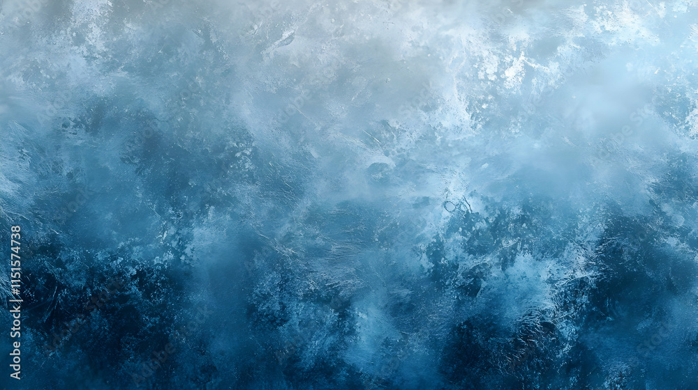 Obraz premium Stunning Abstract Ice Texture: Frozen Blue Hues Background