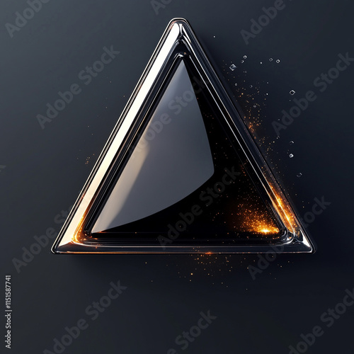 Obsidian Triangular Play Button 