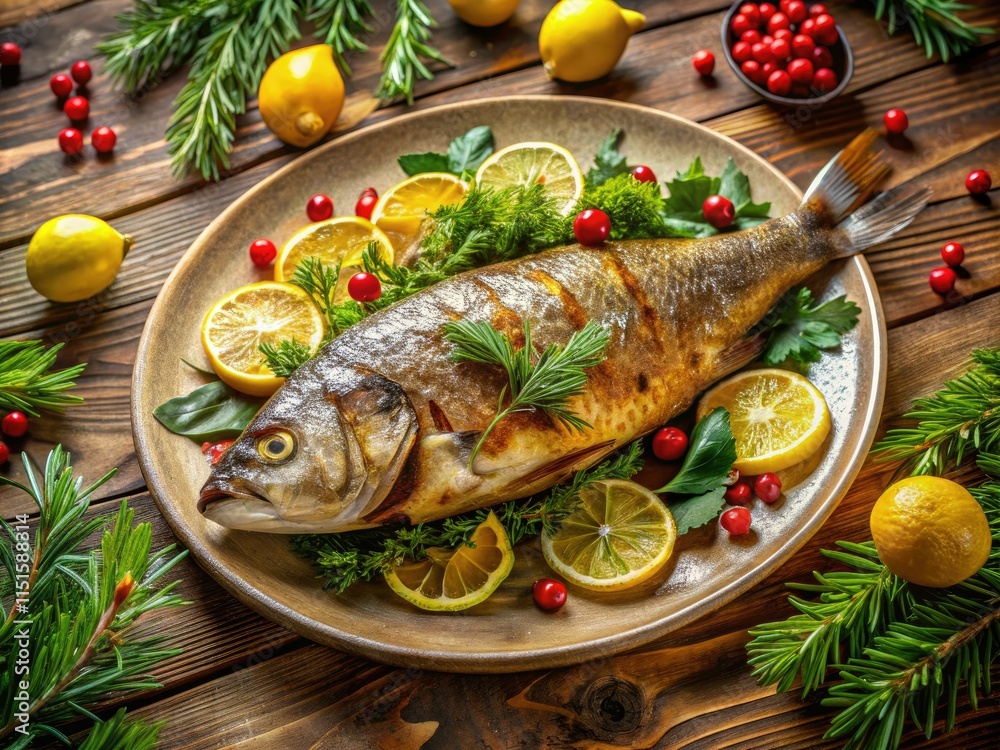 Roast flaky fish to perfection. A vibrant lemon-herb garnish elevates this simple, delicious seafood dinner. Roast flaky fish to perfection. A vibrant lemon-herb garnish elevates this simple, delicious seafood dinner.