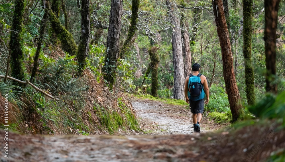 narrow, winding forest path with one person walking alone, symbolizing independence, self-discovery, and unique choices. narrow, winding forest path with one person walking alone, symbolizing independence, self-discovery, and unique choices.