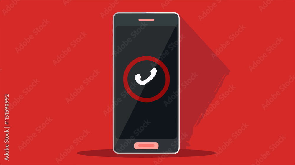No Smartphone Sign Vector Isolated - Flat Vector Illustration No Smartphone Sign Vector Isolated - Flat Vector Illustration