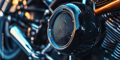 High quality motorcycle stereo speaker delivering exceptional sound this motorcycle stereo speaker enhances your riding experience with powerful audio for music enthusiasts. photo