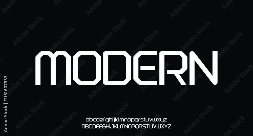Modern abstract digital alphabet font. Minimal technology typography, Creative urban sport fashion futuristic font and with numbers. vector illustration
